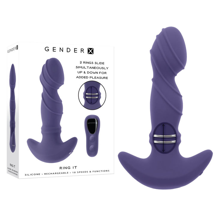 Gender X Ring It - Vibrator with Wireless Remote - Purple