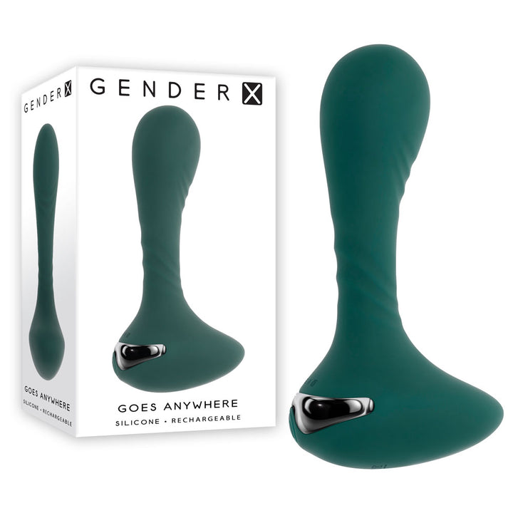 Gender X Goes Anywhere - Vibrating Anal Plug - Green