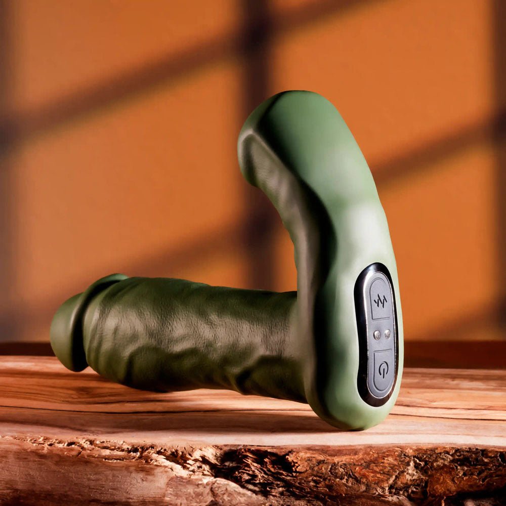 Gender X The Hunk - Thrusting Vibrator with Remote Control - Green