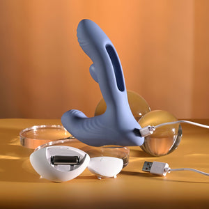 Gender X Flapjack - Blue Rechargeable Rabbit Flapping Vibrtor