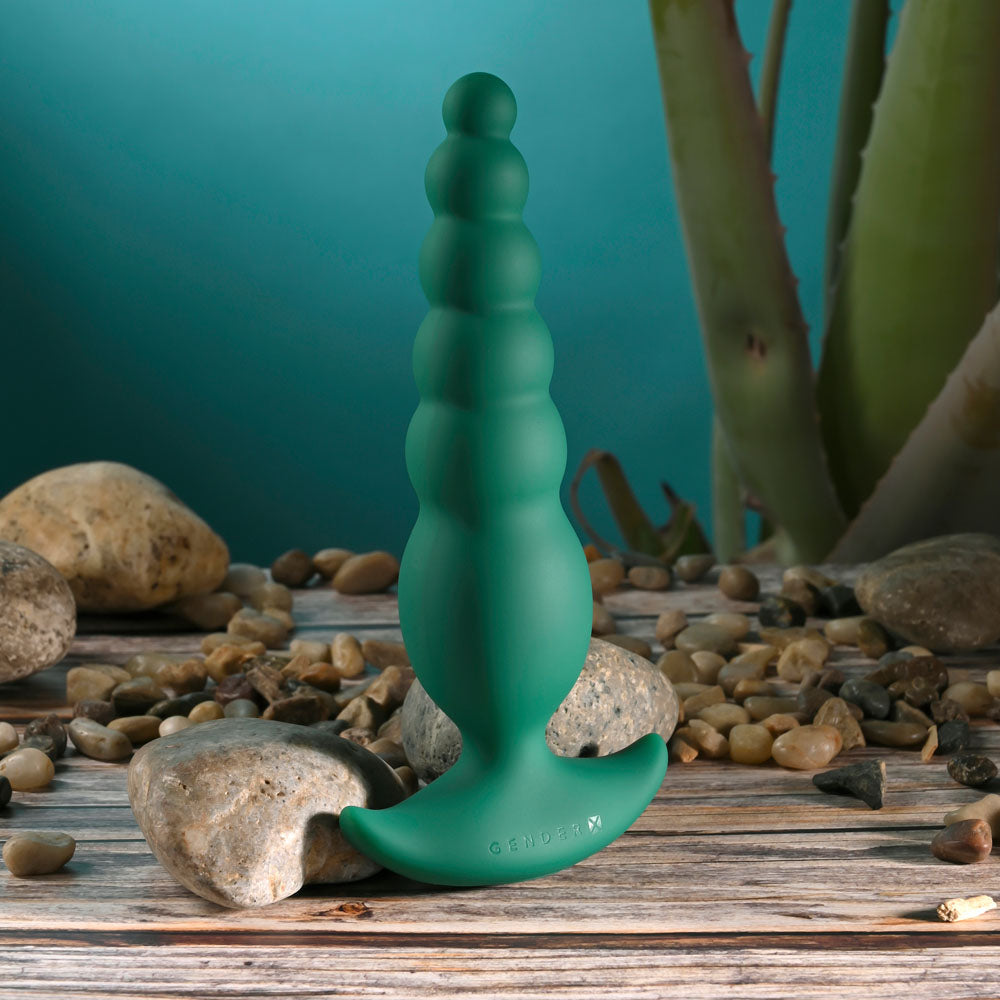 Gender X The Rattler - Vibrating Twirling Anal Plug - Green