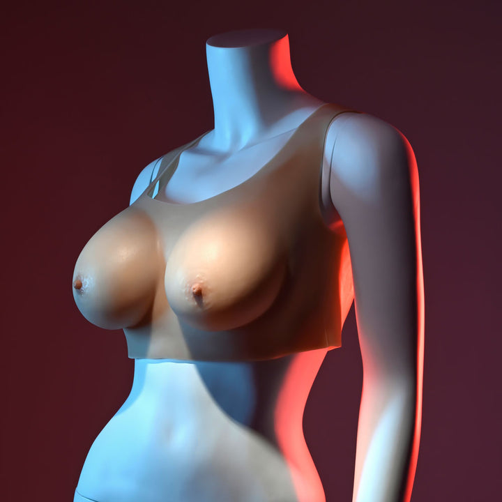 Gender X Undergarments - Flesh Wearable Breasts - Plate D-Cup - Light