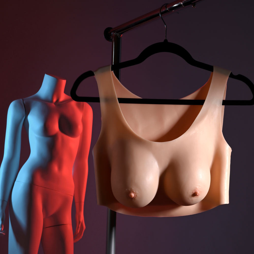 Gender X Undergarments - Flesh Wearable Breasts - Plate D-Cup - Light