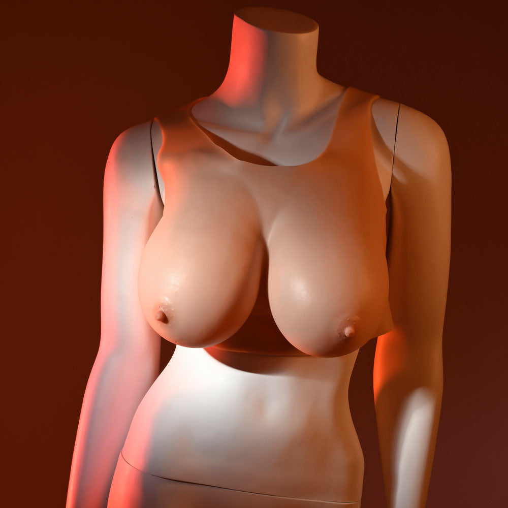 Gender X Undergarments - Flesh Wearable Breast Plate E-Cup - Light