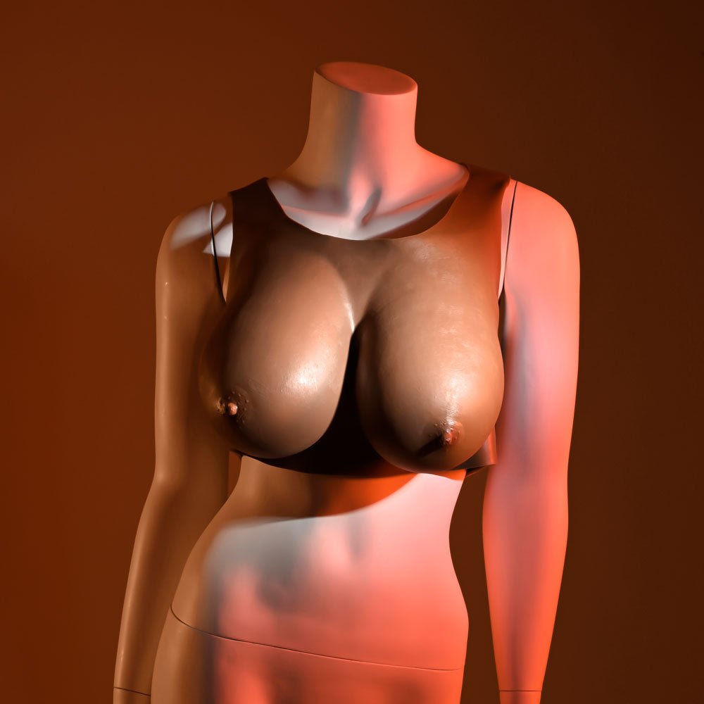 Gender X Undergarments - Brown Wearable Breast Plate E-Cup - Dark