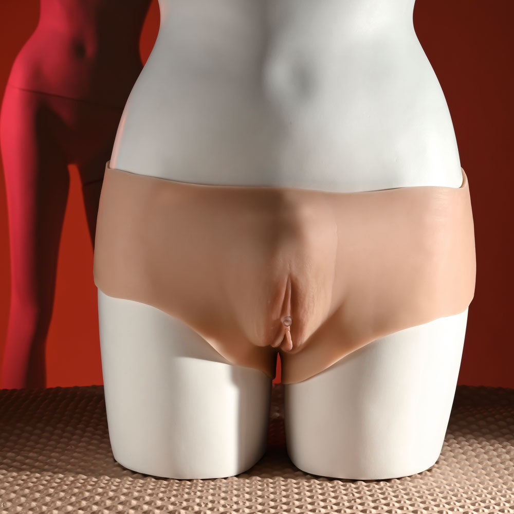 Gender X Undergarment - Flesh Wearable Vagina Briefs - Light