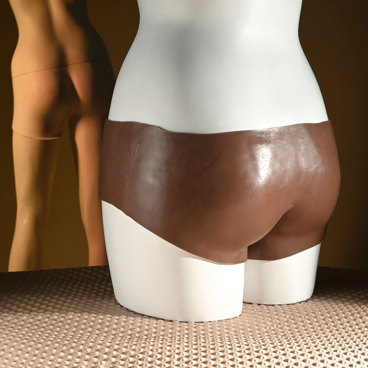 Gender X Undergarments - Brown Wearable Vagina Briefs - Dark