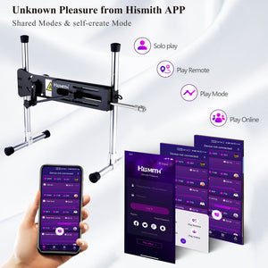 Hismith Premium 3.0 Mains Powered Black Sex Machine with App Control and Remote