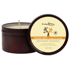Earthly Body Aphrodisiac Massage Candle - Grapefruit Sandalwood 170 g
