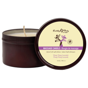 Earthly Body Aphrodisiac Massage Candle - Ylang Ylang Lavender 170 g