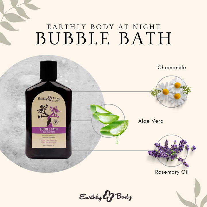 Earthly Body Ylang Ylang lavender Scented Bubble Bath 250ml