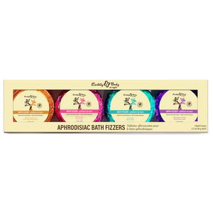 Earthly Body Aphrodisiac Bath Fizzers - Scented Bath Bombs - Set of 4 Scents
