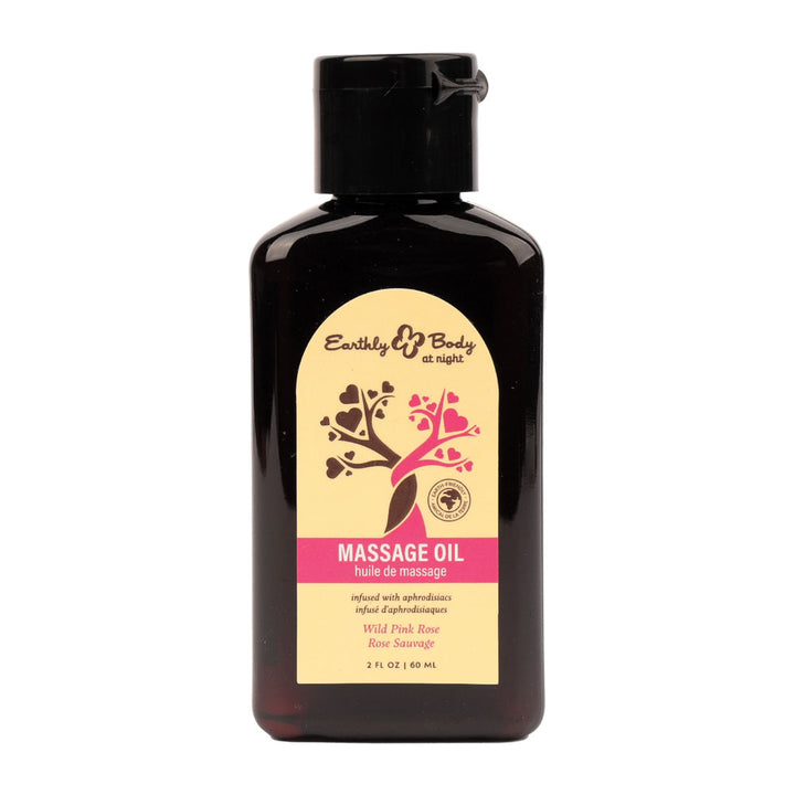Earthly Body Wild Pink Rose Scented Massage Oil 60g