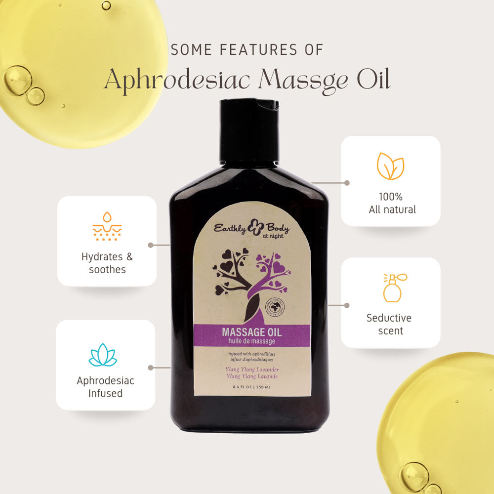 Earthly Body Ylang Ylang Lavender Scented Massage Oil 60mls