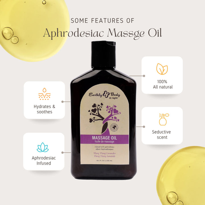 Earthly Body Ylang Ylang Lavender Scented Massage Oil 60mls