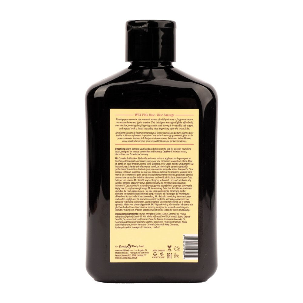 Earthly Body Wild Pink Rose Scented Massage Oil 250ml