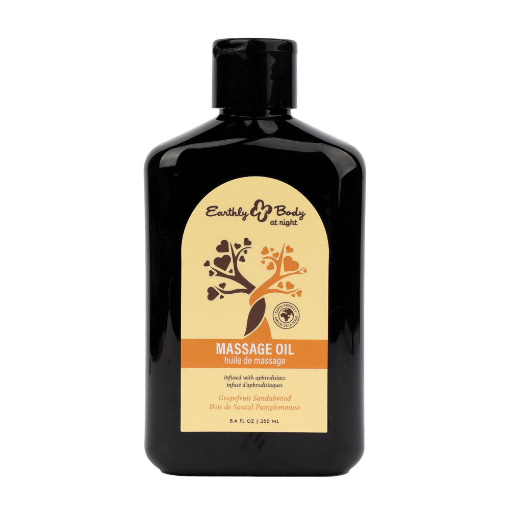 Earthly Body Grapefruit Sandlewood Scented Massage Oil 250mls