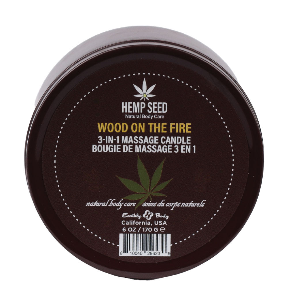 Hemp Seed 3-In-1 Massage Candle - Wood On The Fire - 170g