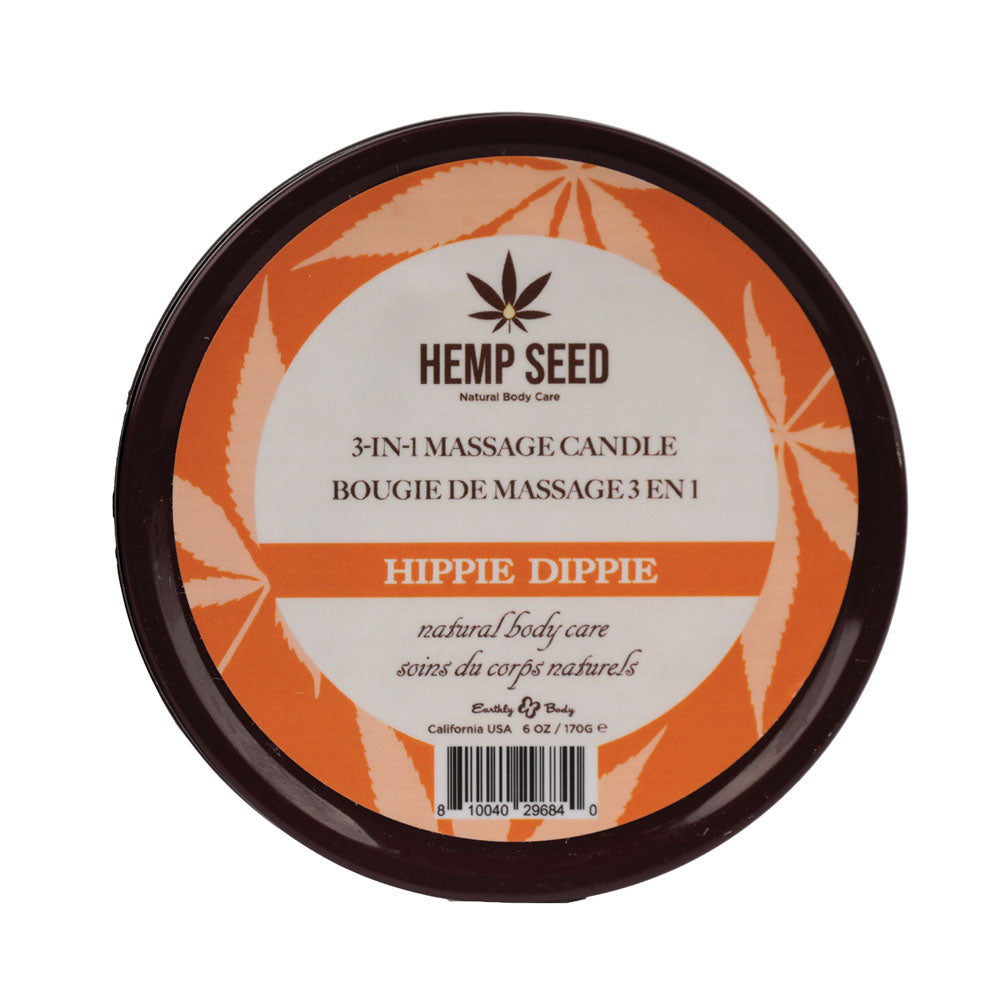 Hemp Seed 3-In-1 Massage Candle - Hippie Dippie (Toasted Coconut, Sparkling Cashmere, Sandalwood)- 170g