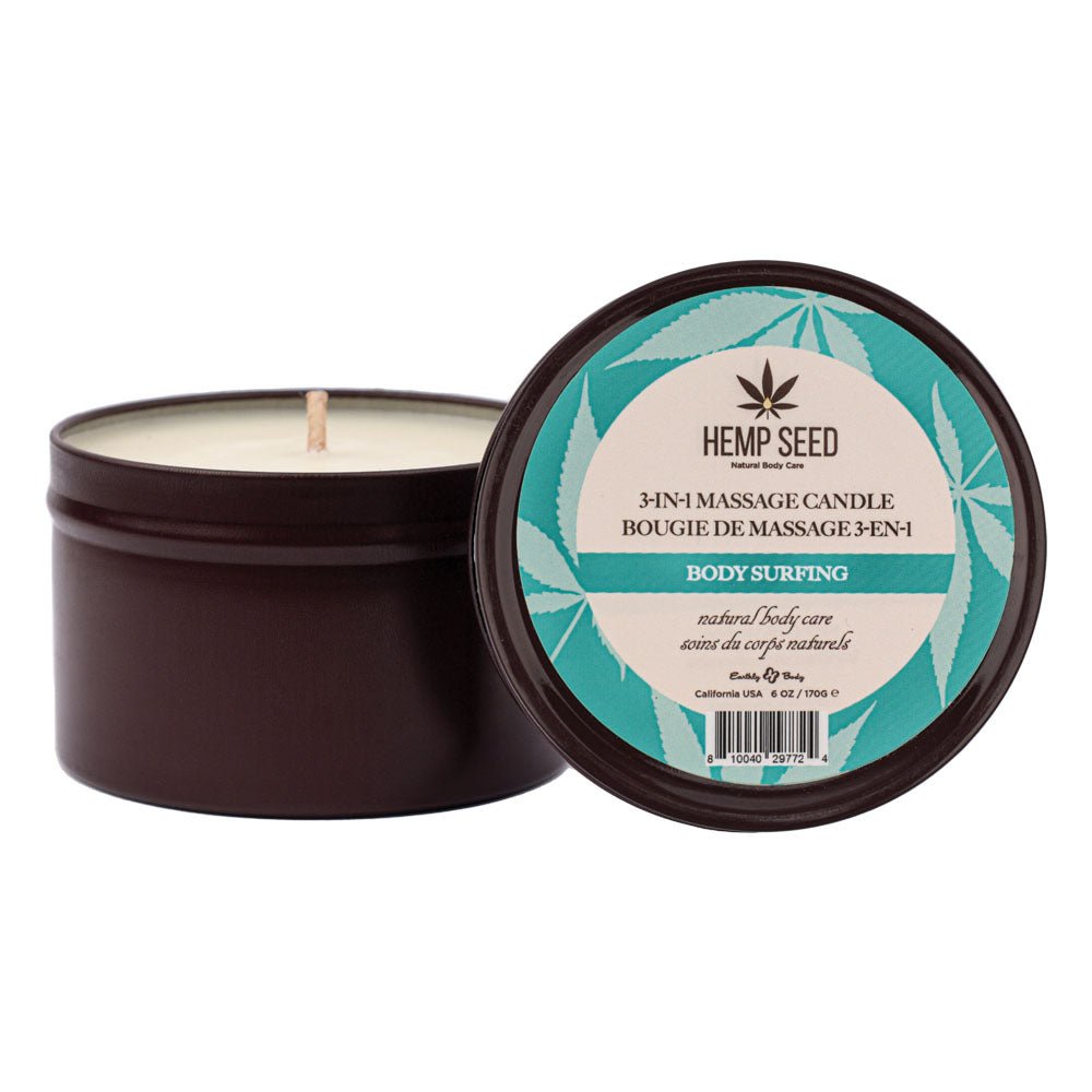 Hemp Seed 3-In-1 Massage Candle - Body Surfing Scent