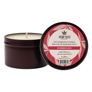 Earthly Body Hemp Seed 3-In-1 Massage Candle - Summer Fling Scent