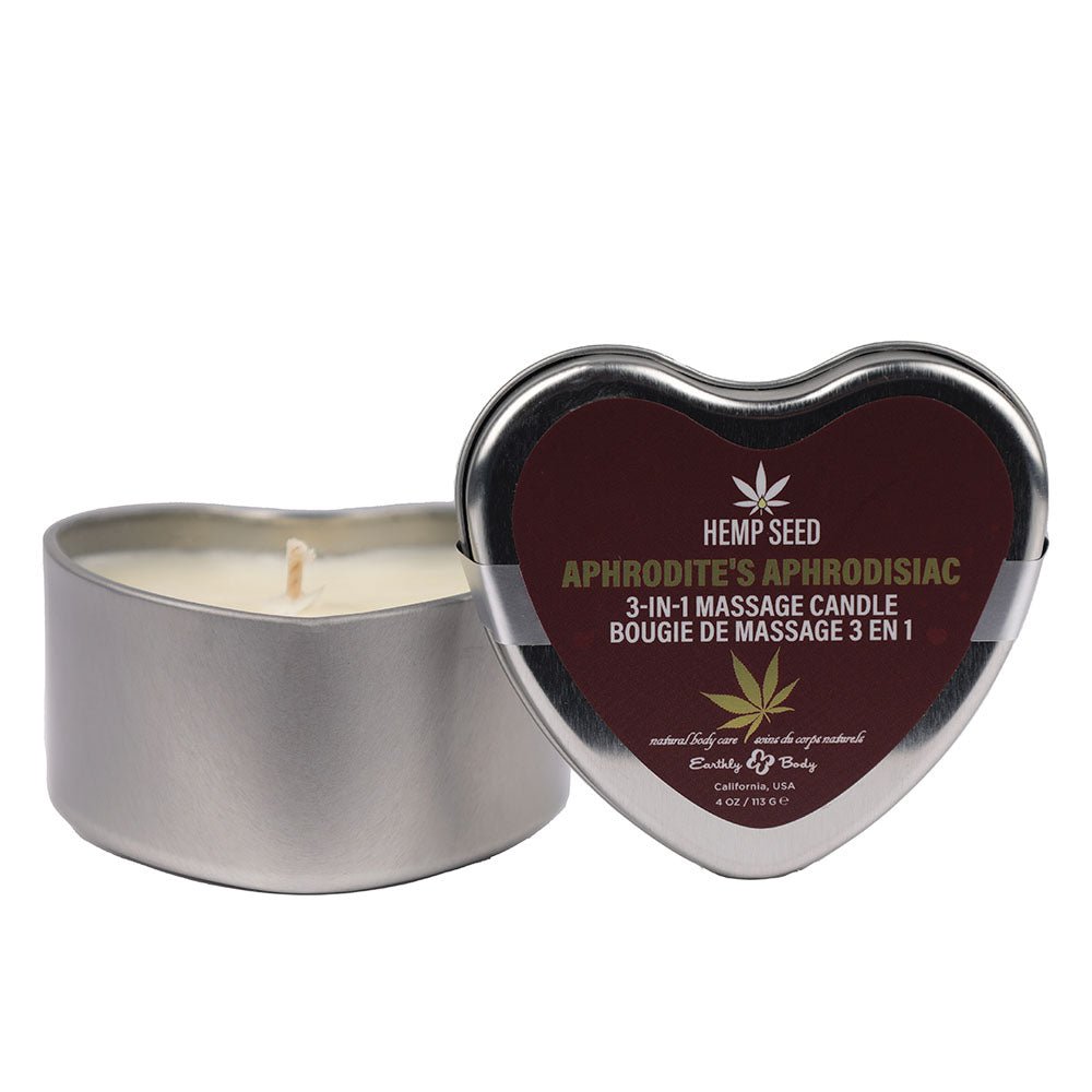 EB Hemp Seed 3 in 1 Massage Heart Candle - Eros Embrace - 113g