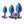 Adam & Eve Rainbow Heart Gem Anal Training Set - Multicoloured