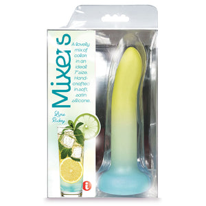 Mixers Lime Rickey 8 Inch Dildo - Yellow/Blue