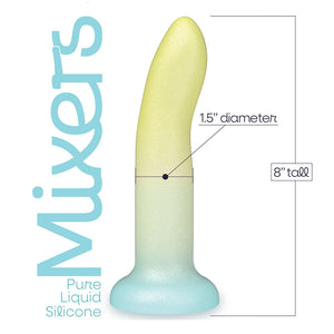 Mixers Lime Rickey 8 Inch Dildo - Yellow/Blue