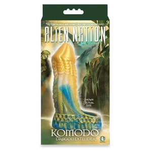 Alien Nation - Komodo - Penis Extender Fantasy Sleeve - Blue/Gold