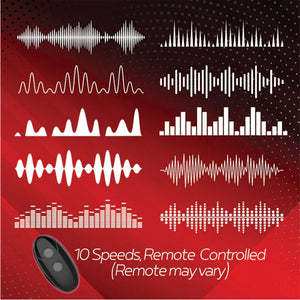 Red Dot Rings - V1 - Vibrating Cock Ring with Remote - Black