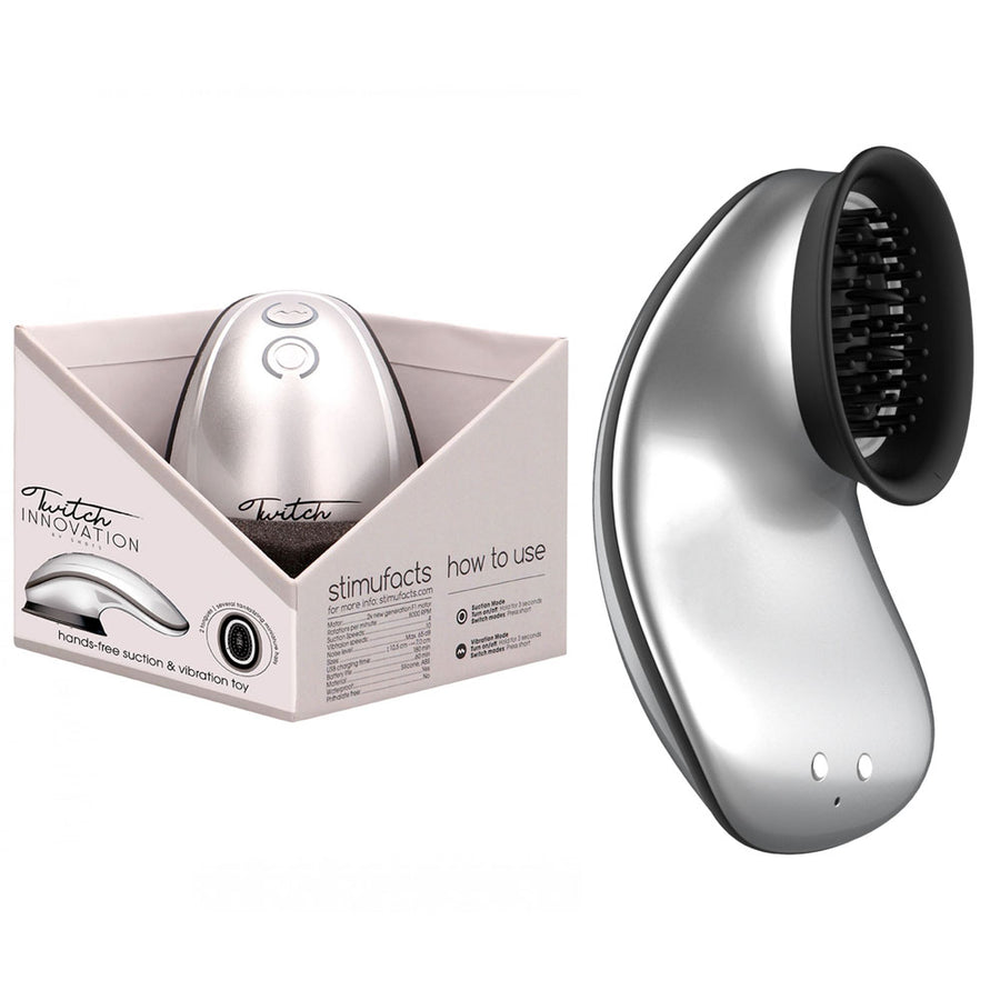 Twitch 1 - Silver Suction Vibrator