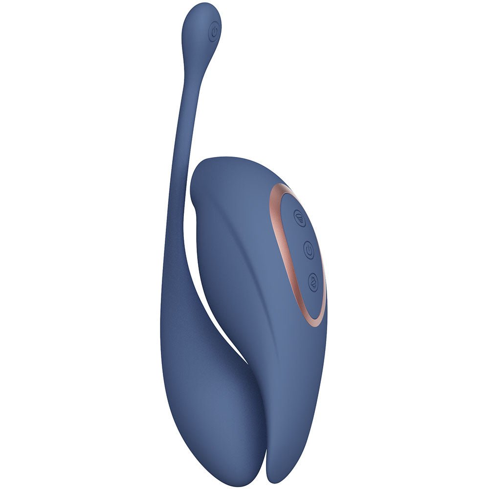 Twitch 2 - Suction Vibrator with Remote Vibrating Egg  - Blue