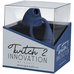 Twitch 2 - Suction Vibrator with Remote Vibrating Egg  - Blue