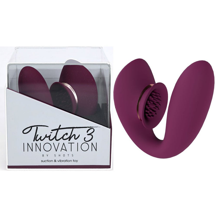 Twitch 3 - Burgundy Suction Vibrator