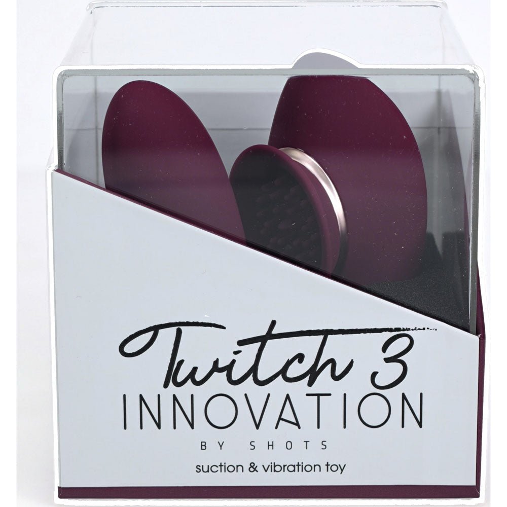 Twitch 3 - Burgundy Suction Vibrator