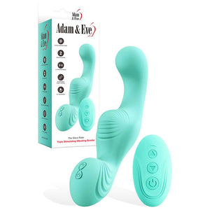 Adam & Eve The Wave Rider -  Triple Grinder Pad with Remote - Teal
