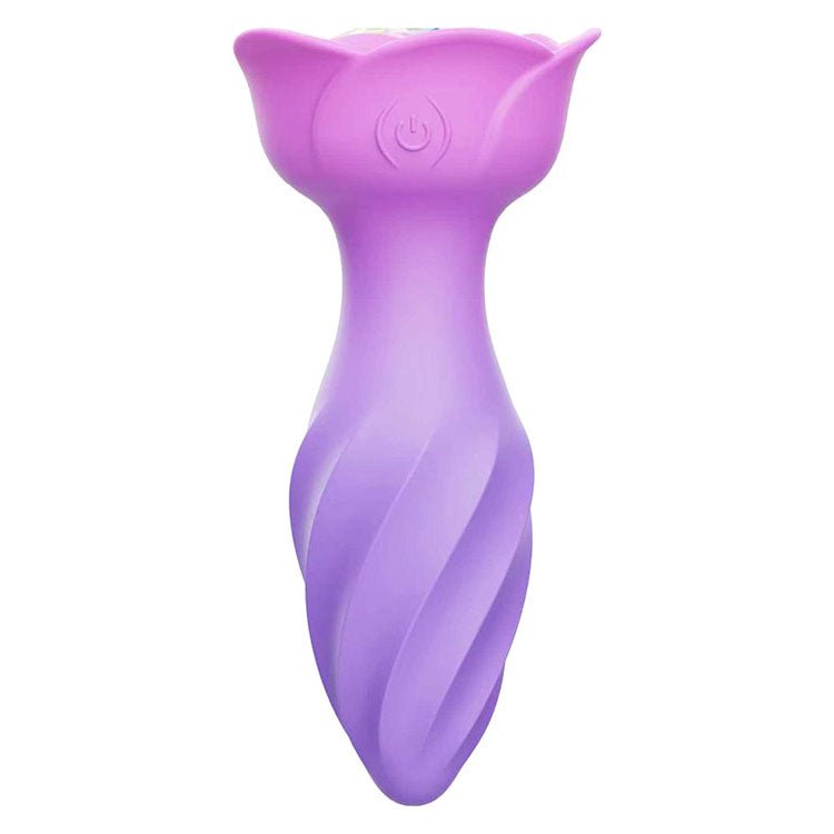 Adam & Eve Rotating & Vibrating Rose Butt Plug - Pink