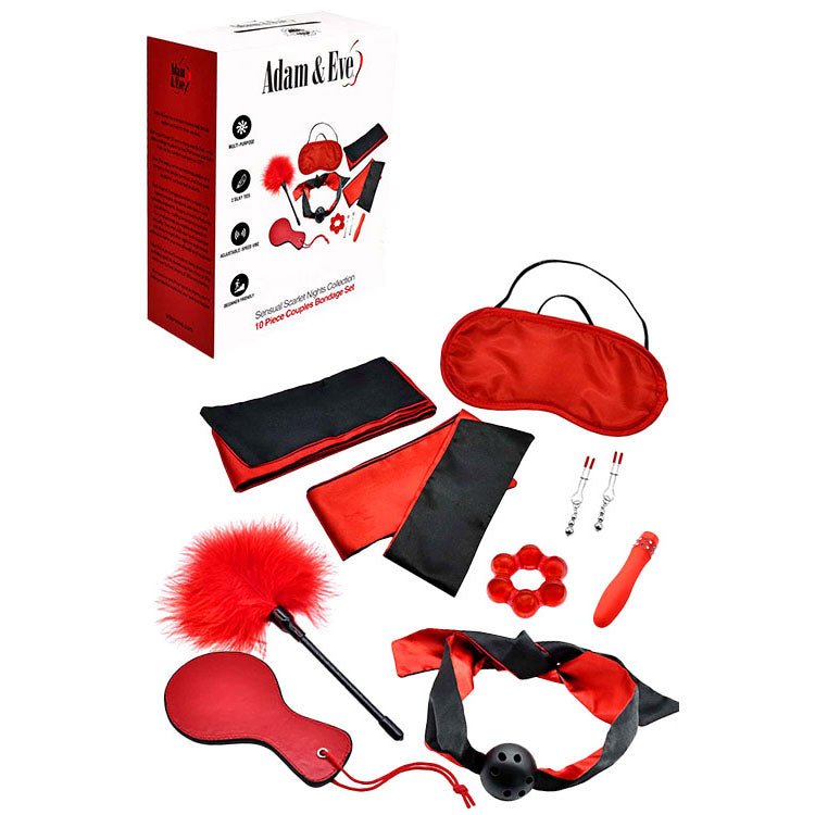 Adam & Eve Sensual Scarlet Nights Bondage Kit - 10 Piece