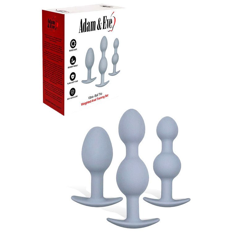 Adam & Eve Vibra Ball Trio - Weighted Anal Training Set - Grey