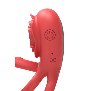 Adam & Eve Vibrating Rose Girth Enhancer - Cock & Ball Rings 