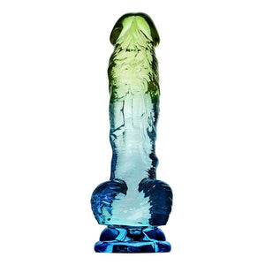 Adam & Eve Sensual Seaside 8.5 Inch Dildo - Blue/Green