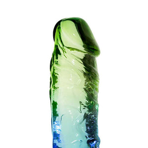 Adam & Eve Sensual Seaside 8.5 Inch Dildo - Blue/Green