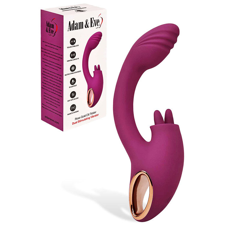 Adam & Eve Rose Gold Clit Tickler Rabbit Vibrator
