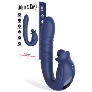 Adam & Eve The Big Baller - Thrusting & Rotating Rabbit Vibrator - Navy Blue