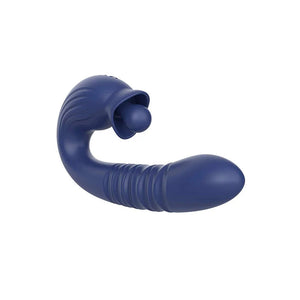 Adam & Eve The Big Baller - Thrusting & Rotating Rabbit Vibrator - Navy Blue