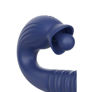 Adam & Eve The Big Baller - Thrusting & Rotating Rabbit Vibrator - Navy Blue