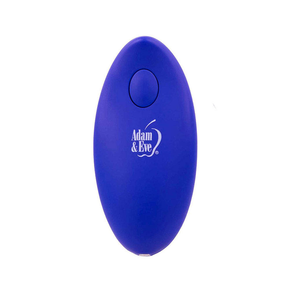 Adam & Eve Rockin Rabbit Vibrating Cock Ring With Remote Control - Blue