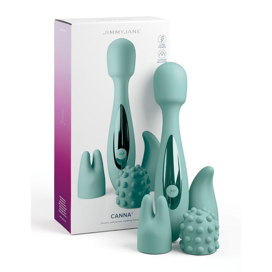 JimmyJane Canna - Massage Wand with 3 Heads - Teal