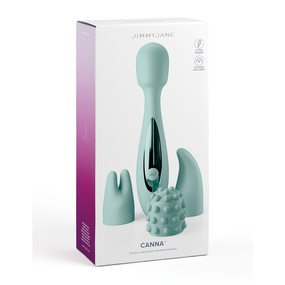 JimmyJane Canna - Massage Wand with 3 Heads - Teal